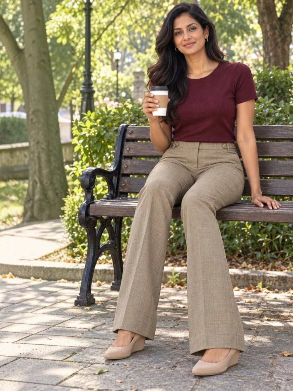 The Limited Cassidy Fit Trouser Pants Sz 8L Taupe Career Wear